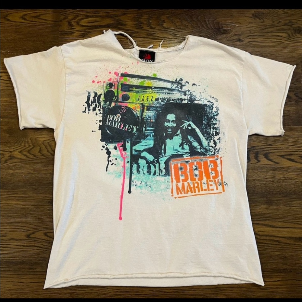 Bob Marley Graphic Mens T-Shirt - White